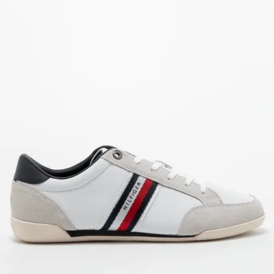 Tommy Hilfiger Buty Tommy Hilfiger CORPORATE MATERIAL MIX LEATHER FM0FM03741YBR WHITE