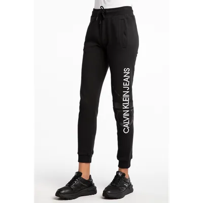 Calvin Klein Jeans Spodnie Calvin Klein Jeans VERTICAL MONOGRAM JOG PANTS BLACK
