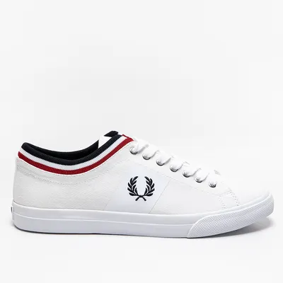 Fred Perry Buty Fred Perry UNDERSPIN TIPPED CUFF TWILL B7106-100 WHITE