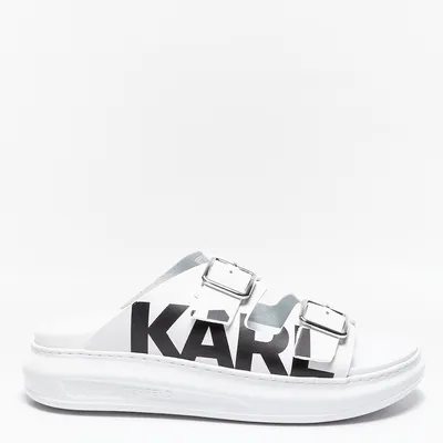 Karl Lagerfeld Klapki Karl LAGERFELD KAPRI Double Buckle Karl KL62505-011 WHITE