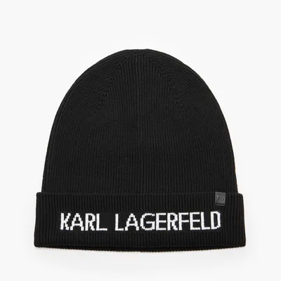 Karl Lagerfeld Czapka Karl LAGERFELD KStudio Print Beanie 216W3405-998 BLACK