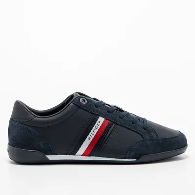 Tommy Hilfiger Buty Tommy Hilfiger CORPORATE MATERIAL MIX LEATHER FM0FM03741DW5 NAVY