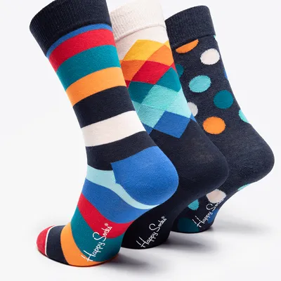 Happy Socks Skarpety 3Pack Happy Socks 3-pak Classic Mix XMIX08-6000
