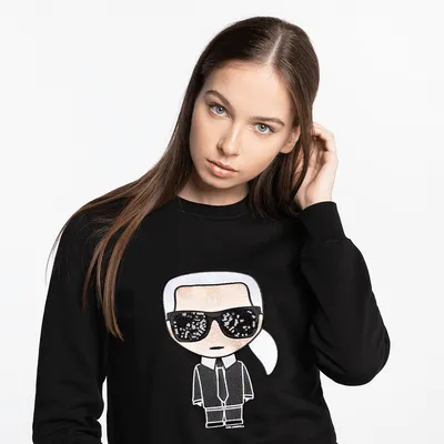 Karl Lagerfeld Bluza Karl LAGERFELD Ikonik Karl Sweatshirt 205W1801-999 BLACK