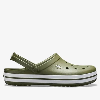 Crocs Klapki Crocs Crocband Army Green/White 11016-37P GREEN
