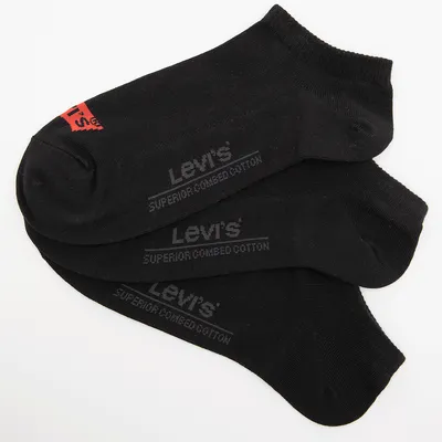 Levi's Skarpety stopki 3Pack Levi&#039;s LOW CUT BATWING 0175 JET BLACK (37157-0175)