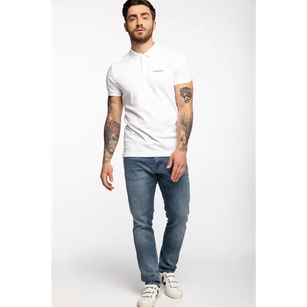 Koszulka Calvin Klein Jeans MICRO BRANDING LIQUID POLO J30J317439YAF WHITE