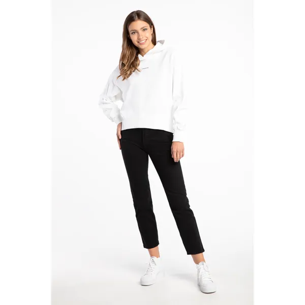 Bluza Calvin Klein Jeans Jeans MICRO BRANDING HOODIE J20J215462YAF WHITE