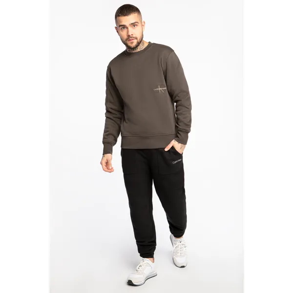 Bluza Calvin Klein Jeans OFF PLACED ICONIC CREW NECK GREY