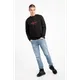 Bluza Calvin Klein Jeans ARCHIVAL MONOGRAM FLOCK CN J30J318803BEH BLACK