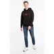 Bluza Calvin Klein Jeans ARCHIVAL MONOGRAM FLOCK HOODIE J30J318798BEH BLACK
